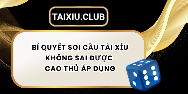 Bí Quyết Soi Cầu Tài Xỉu Không Sai Được Cao Thủ Áp Dụng